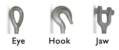 Jenis atau tipe Mata Turnbuckle